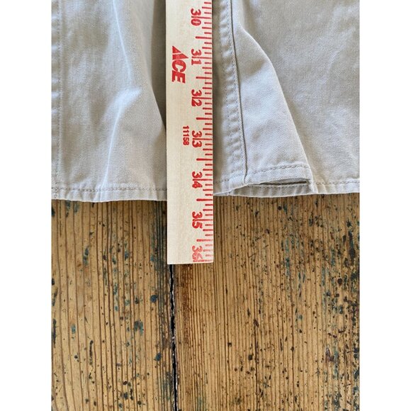 Lauren Ralph Lauren Womens Button Front Beige A-Line Midi Skirt Size 12 Cotton - Picture 7 of 7